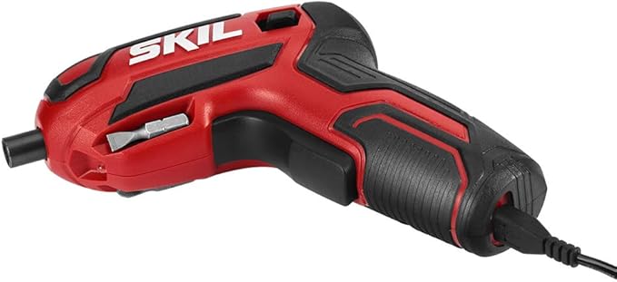 SKIL Rechargeable 4V Cordless Screwdriver Includes 9pcs Bit, 1pc Bit Holder, USB Charging Cable - SD561801