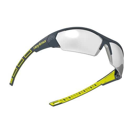 HexArmor MX250 Silver Mirror 53% tinted safety glasses for men and women | Anti-fog | Scratch resistant wrap around lenses | Adjustable side arms | Certified ANSI Z87 | 100% UV protected eyewear