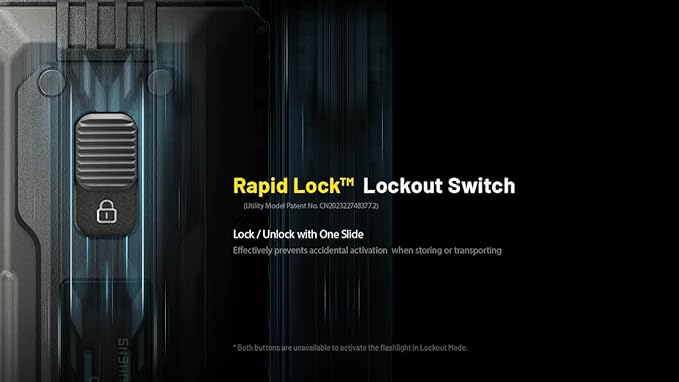 Nitecore EDC37 8000 Lumens Flat Shape Flashlight, USB-C Fast Charging with Digital OLED Display and Safety Lock Sticker