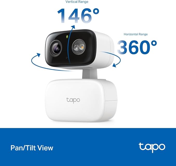Tapo 1080p Pan/Tilt Indoor/Outdoor Security Camera – Free Person/Baby Cry Detect & Motion Track, 360° Pan, Color Night Vision, SD/Cloud Storage, Works w/Alexa & Google Home HybridCam 360