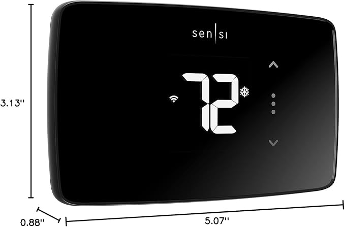 Sensi Lite Smart Thermostat, Data Privacy, Programmable, Wi-Fi, Easy DIY, Works With Alexa, Energy Star Certified, ST25, Most Systems C-Wire Not Required, Except On Heat/Cool Only and Heat Pump System