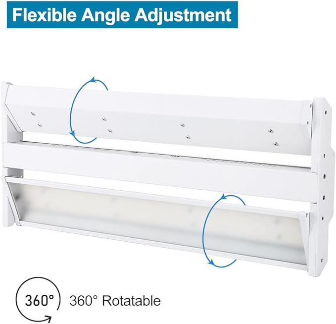 High Bay LED Shop Light 2 Pack 2FT 200W 28000LM, 4000K/5000K Selectable 100-277V, Linear High Bay Lights for Warehouse Workshop Supermarket Stadium, Power Tunable 200W/150W/100W, ETL