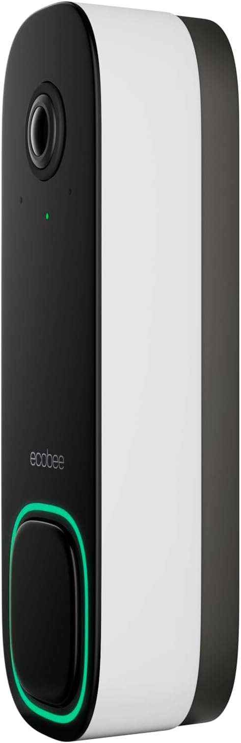 ecobee Smart Video Doorbell Camera (Wired) - with Industry Leading HD Camera, Smart Security, Night Vision, Person and Package Sensors, 2-Way Talk, and Video & Snapshot Recording