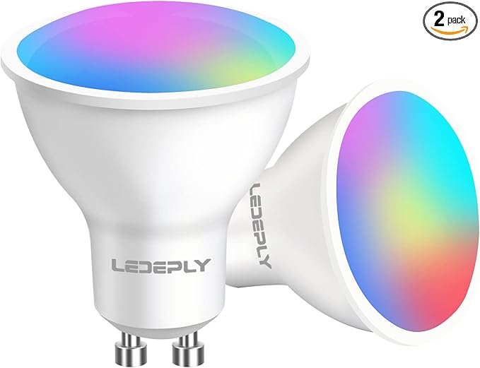 Zigbee GU10 Smart Bulbs, Compatible with Hu*e*, Alexa & Google & ConBee (Hub Required), 5W(50W), LED WiFi Bulb, Dimmable, Color Changing &Tunable White, LED Track Light Bulbs, 2 Pack