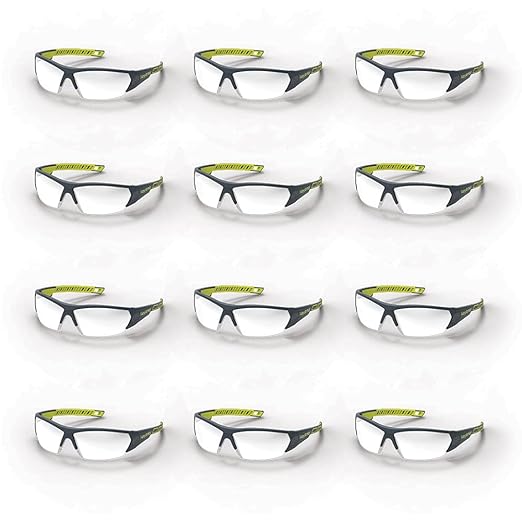 HexArmor MX250 Lightweight Safety Glasses, Silver Mirror Lens, Interior Anti-Fog Coating, 12 Pack