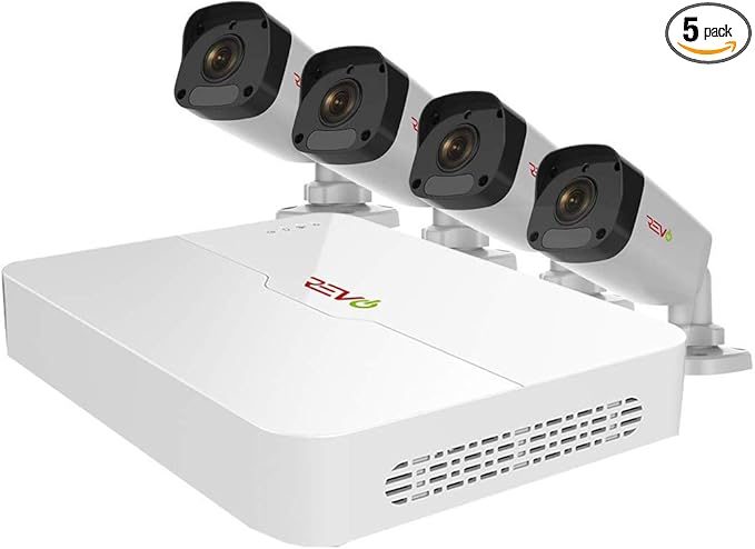 REVO America Ultra HD 4 Ch. 1TB HDD IP NVR Video Security System, 4 x 1080P Bullet Security Cameras - Remote Access Via Smart Phone, Tablet, PC & MAC (RU41B4E-1T)