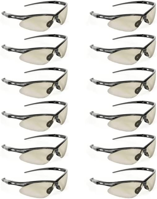 Malta Dynamics APEX Safety Glasses – Construction Safety Glasses for Men and Women with Anti Scratch and Anti Fog Protection, ISEA & ANSI Z87 Compliant (Indoor/Outdoor, 12 Pairs)