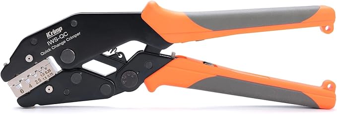 iCrimp Rachet Crimping Tool for End Sleeves Ferrules, AWG 24-10 Wire Crimper, Electrical Crimp Tool, X2410 Jaws