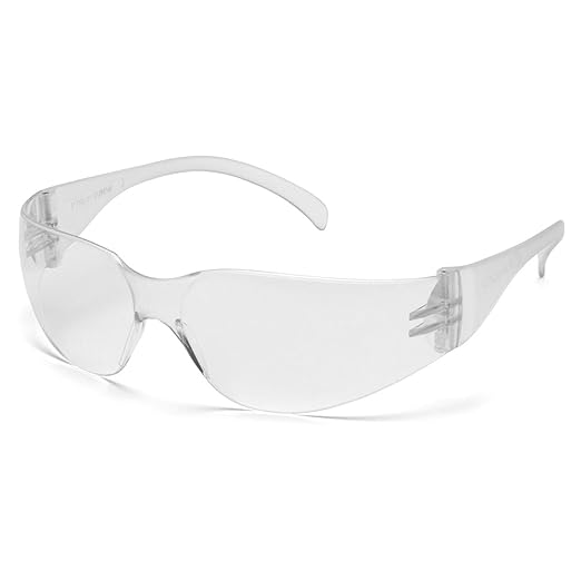 Safety Glasses with Readers - Clear | Polycarbonate Frame with UV400 Protection | Scratch Resistant Bifocal Wrap Around Safety Glasses | 1.0