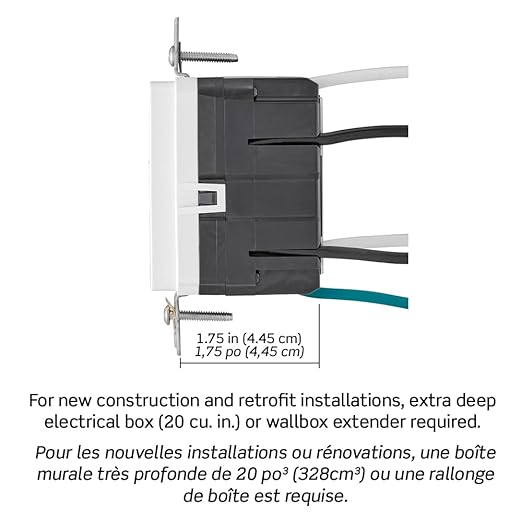 Leviton GUAC1-W 15A SmartlockPro Self-Test GFCI Combination with Type A & Type-C USB in-Wall, USB Charger for Smartphones and Tablets