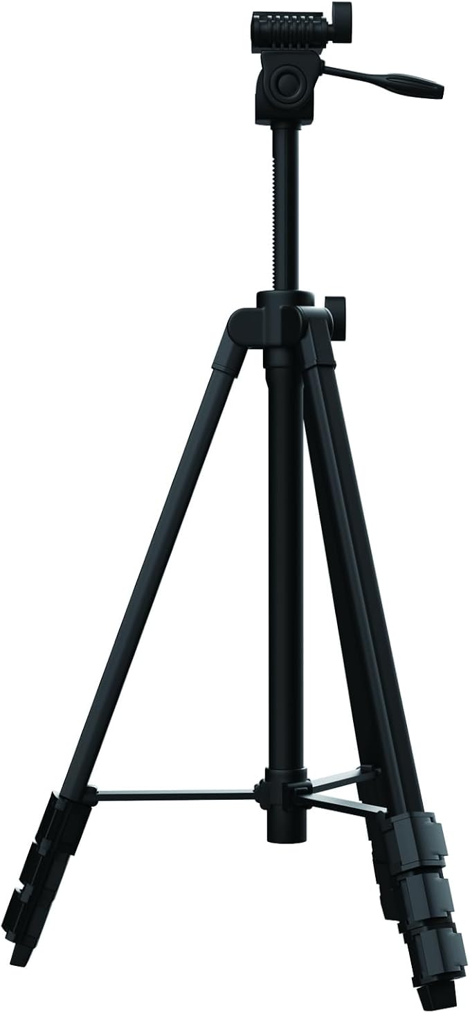 59-inch Lightweight Aluminum Laser Level Tripod Stand with Bubble Level, Quick Release Plate with 1/4"-20 Screw Mount for Laser Line Leveling