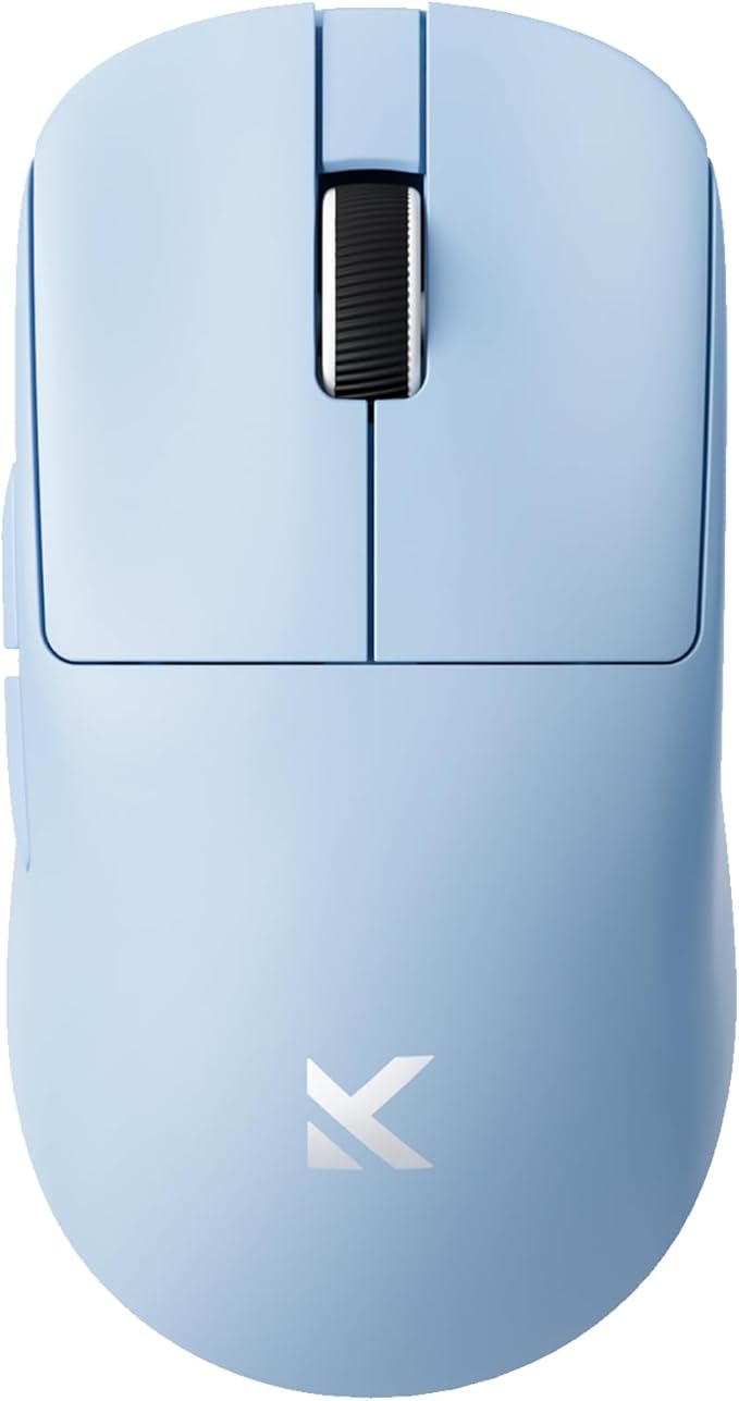 L7 Ultra Wireless Gaming Mouse, PAW3950 42K Sensor, 500mAh, Wireless/Wired Dual 8K Polling, 46g Ultra-Light Weight, 2.4GHz RF/BT/Wired Tri-Mode Connection - Blue