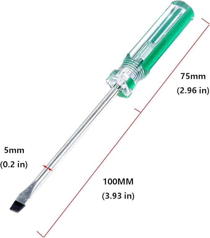 Antrader Magnetic Screwdriver Set 2 PCS, Magnetic 5mm Phillips and Flat Head Tips Screwdriver with 4 Inch Steel Shaft for Repair Home Improvement Craft