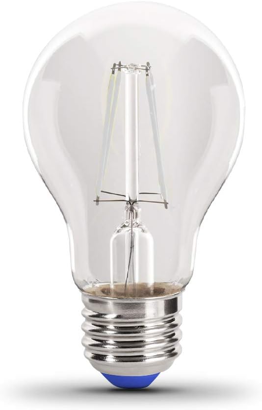 Feit Electric A19/TG/LED 40W Equivalent 4.5 Watt Dimmable Filament Clear Glass A19 LED Light Bulb, Green