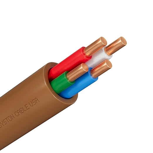 Syston 18/4 Thermostat Doorbell HVAC Heating Control Cable Wire, 100% Solid Copper Conductors CL3R/FT4/CMR Riser-Rated UL/ETL Listed, UV Resistant RoHS for Indoor/Outdoor Low Voltage Applications Use