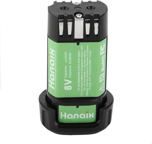 2000mAh Replacement for Dewalt 8V Battery DCB080 DW4390 DCF680 DCF680N1 DCF680N2 DCF680G2 DCF682 DCL023 DCB095