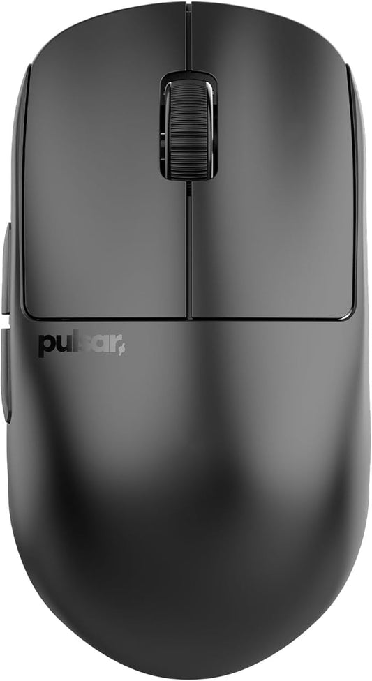 Pulsar Gaming Gears X2H mini Wireless Gaming Mouse, Ultra Lightweight 1.83 oz (52 g), Symmetrical, Optical Switch, 2.4 Ghz 1 ms, 26000 DPI, PAW3395 Sensor (Mini, Wireless, Black)