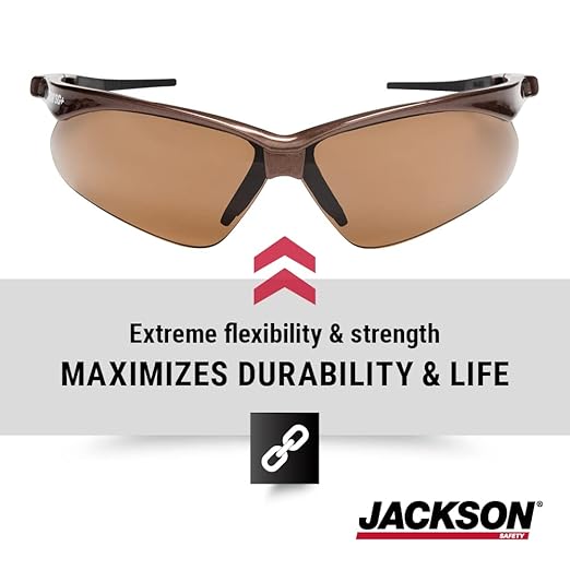 Jackson Safety SG Safety Glasses - Eye Protection for Men & Women - ANSI Z87.1 - Pack of 12 (Multiple Styles)