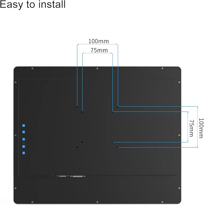 GreenTouch 19 Inch Aluminum Frame Wall Touch Screen LCD Monitor Open Frame LCD Touch Panel - HDMI/VGA/DVI-1280 * 1024 @60Hz