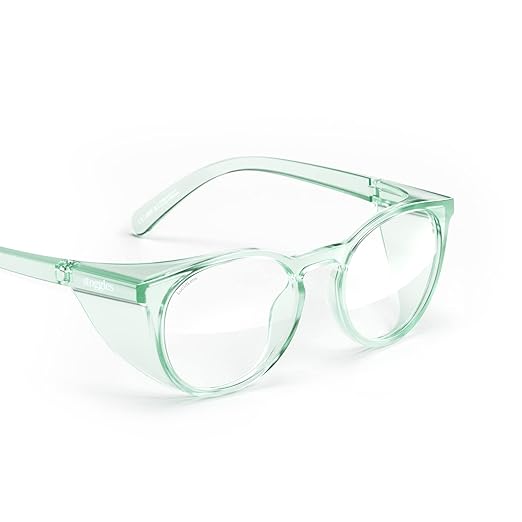 Stoggles Round Z87.1 Certified Polycarbonate Safety Glasses, Scratch & Shatter-Proof, Blue-Light & UV Blocking Lens, Top & Side Shields, Anti-Fog Dip Coated, Durable, Protective & Stylish Eyewear