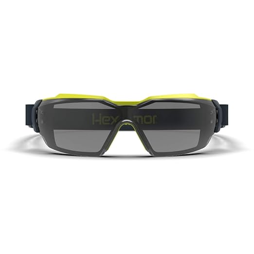HexArmor MX350 Grey Tint Anti Fog Eyewear with Gas Resistant Neoprene Strap