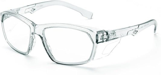 ProtectX Stylish Anti-Fog & Scratch-Resistant Safety Glasses, UV Protection Goggles, Anti-Impact Lightweight Glasses for Men＆Women Charcoal Clear