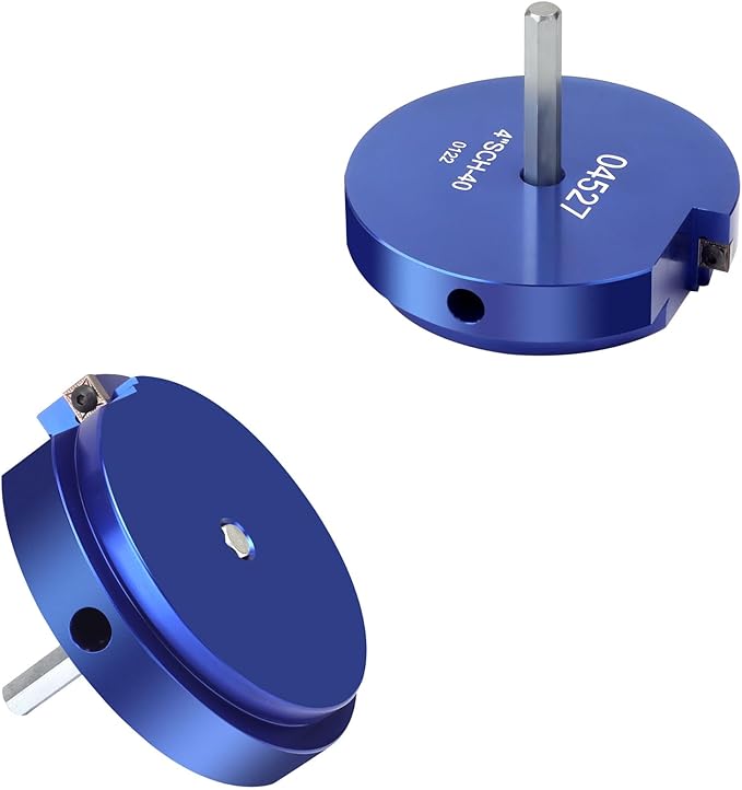 XJX PPR400 PVC Pipe Reamer, 4" Head Aluminum PVC Fitting Saver Fit Into Standard 1/2" Drill and 3/8" Hex Shaft