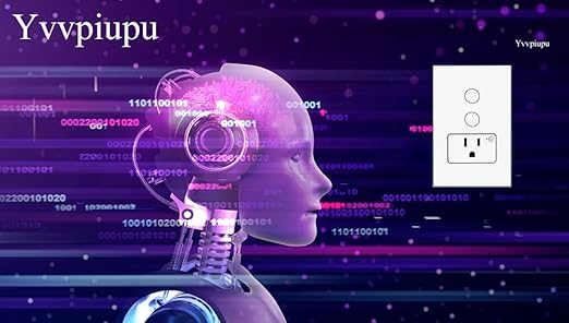 Smart WiFi Light Switch, No Hub Required, Compatible with Alexa and Google Assistant, Single Pole, White (White), ky-861+2