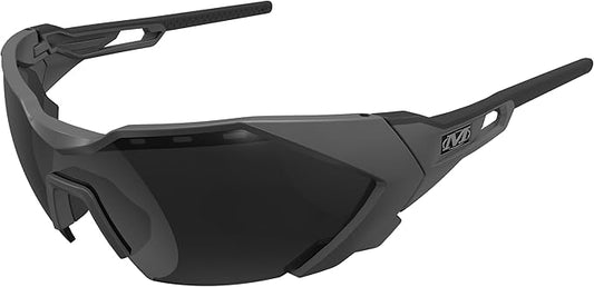Mechanix Wear: Vision Type-E Safety Glasses with Advanced Anti Fog, Scratch Resistant, Grey Half Framed Protective Eyewear, Lightweight, Adjustable Arms and Nose, For Outdoor Use (Smoke Lens)