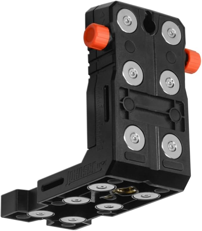 Johnson Level & Tool 40-6422 Magnetic 360° Laser Mounting Bracket for JLN Cross-Line, JDT Dot, and JLD Combination Lasers, Multi-Function Mount, Two Velcro Straps
