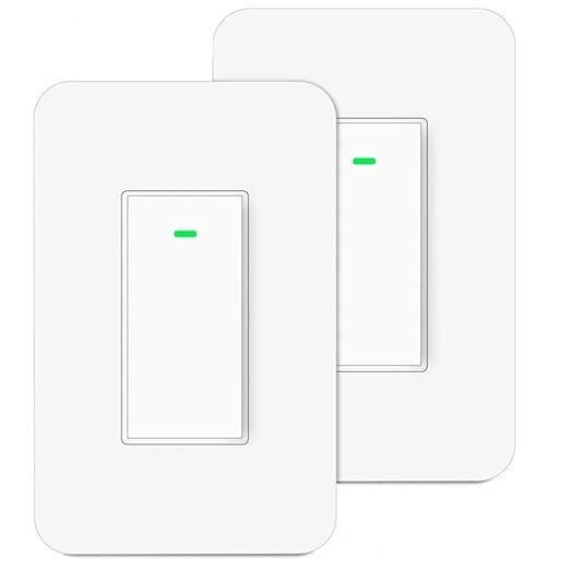 Nexete 3 Way Smart Wi-Fi Light Switch, Individual 3 Way Switch(only one Needed),Compatible with Alexa Google Assistant & IFTTT,Remote Control, Timing Function No Hub Required,ETL Certified 2-Pack