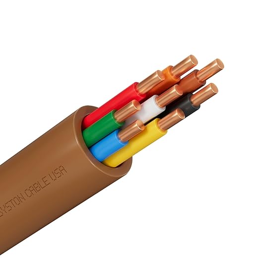 Syston 18/8 Thermostat Doorbell HVAC Heating Control Cable Wire, 18 AWG 8 Conductors 100% Solid Copper Conductors CL3R/FT4/CMR Riser-Rated, UV Resistant RoHS for Low Voltage Applications Use