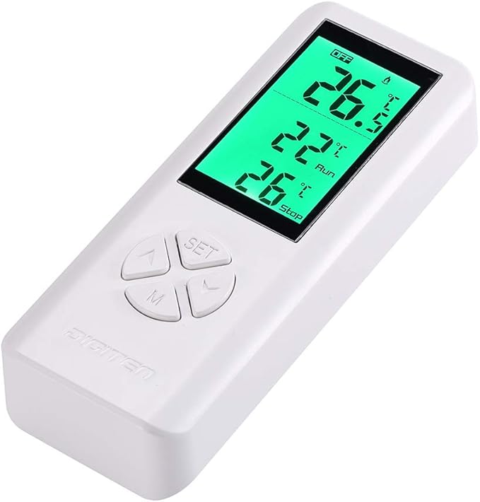 DIGITEN WTC100 Wireless Thermostat Outlet Digital Temperature Controller Plug-in Thermostat Cooling&Heating Remote Control Build-in Temp Sensor Greenhouse Thermostat Reptile Temperature Controller