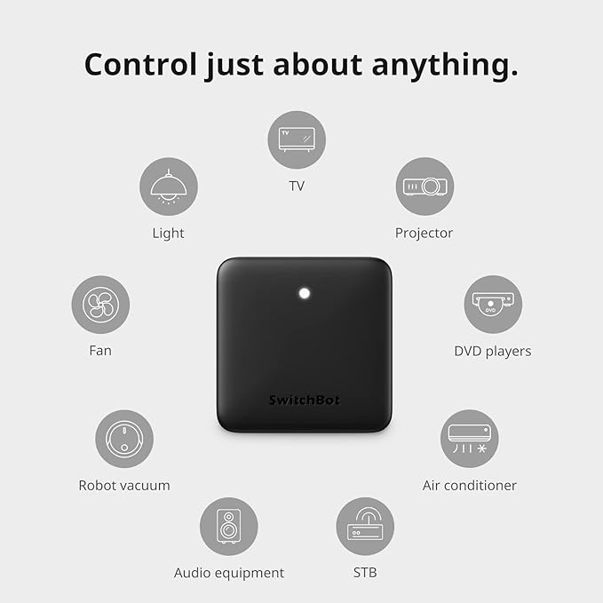 SwitchBot Hub Mini Smart Remote - IR Universal Remote, WiFi IR Blaster for TV, Air Conditioner, Compatible with Alexa, Google Home, Link SwitchBot to Wi-Fi (Support 2.4GHz)