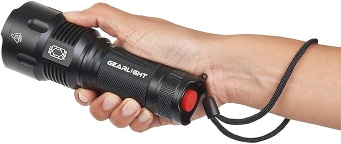 GearLight High-Powered LED Flashlight S1200 - Mid Size, Zoomable, Water Resistant, Handheld Light - High Lumen Camping, Outdoor, Emergency Flashlights - S1200-1 Pack, (Batteries Not Included)
