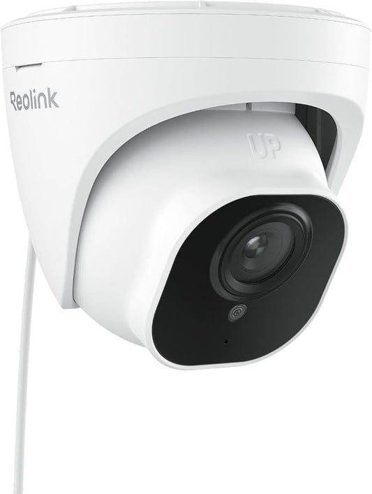 REOLINK Security Camera Outdoor, IP PoE Dome Surveillance Camera, Smart Human/Vehicle Detection, Work with Smart Home, 100ft 5MP HD IR Night Vision, Up to 512GB microSD Card, RLC-520A
