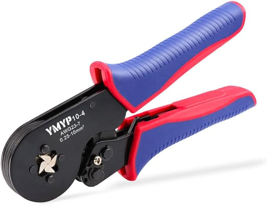 Ferrule Crimping Tool AWG 23-7, Square Crimper for End-Sleeves Terminal - Self-Adjusting Racheting Tool