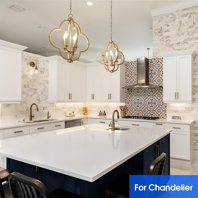 Energetic E12 B10 LED Classic Candelabra Clear Light Bulb, 40 Watt Equivalent, Cool White 4000K, Filament Clear Glass, Non-Dimmable, UL Listed Pack of 6