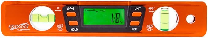 Swanson Tool Co SVT200 9 Inch Savage Digital Magnetic Aluminum Billet Torpedo Level,Orange