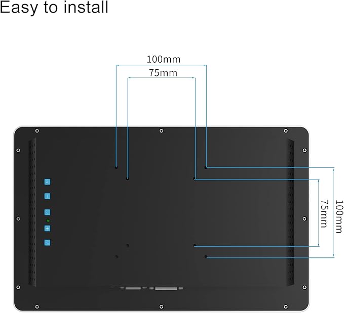 GreenTouch 13.3 Inch PCAP Touch Screen LCD Display- Open Frame TFT LCD Monitor with 12V 4A Powered - 1920 * 1080 HD