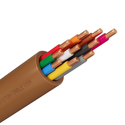 Syston 18/10 Thermostat Doorbell HVAC Heating Control Cable Wire, 100% Solid Copper Conductors CL3R/FT4/CMR Riser-Rated UL/ETL Listed, UV Resistant RoHS for Indoor/Outdoor Low Voltage Applications Use