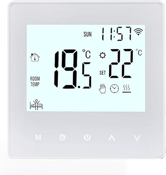 Smart Wi-Fi Thermostat 3A Digital Programmable LCD Display Underfloor Heating Temperature Controller Digital Intelligent Wall Thermostat for Water Heating