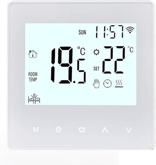 Smart Wi-Fi Thermostat 3A Digital Programmable LCD Display Underfloor Heating Temperature Controller Digital Intelligent Wall Thermostat for Water Heating