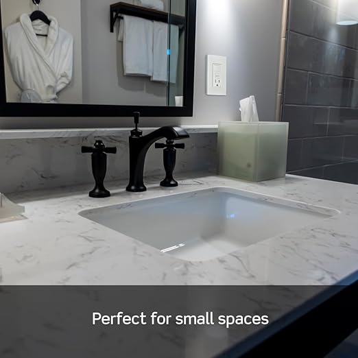 Leviton GFCI Combination Outlet with Switch, 15 Amp, Self Test, Tamper-Resistant with LED Indicator Light, Saves Space, GFSW1-I, Ivory