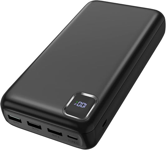 Portable Charger 50000 mAh Power Bank PD 30W and QC 4.0 PowerBank Fast Charging External Battery Pack with USB-C LED 3 Outputs & 2 Inputs Portable Charging for iPhone 15 14 13 pro, Samsung