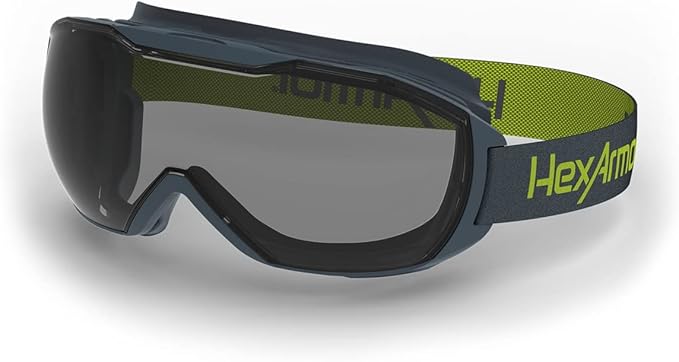 HexArmor | Wide view 100% UV protective antifog z87 safety goggles to wear over glasses | MX500