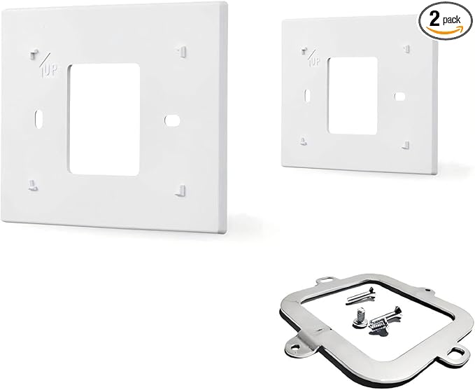 THP2400A1027W Thermostat Wall Plate Back Plate White Cover Assembly (2)