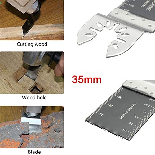 20PCS Bi-Metal Oscillating Multitool Quick Release Oscillating Saw Blades Fits Fein Multimaster, Porter Cable, Black&Decker, Bosch Craftsman, Ridgid, Makita, Milwaukee, Dewalt etc