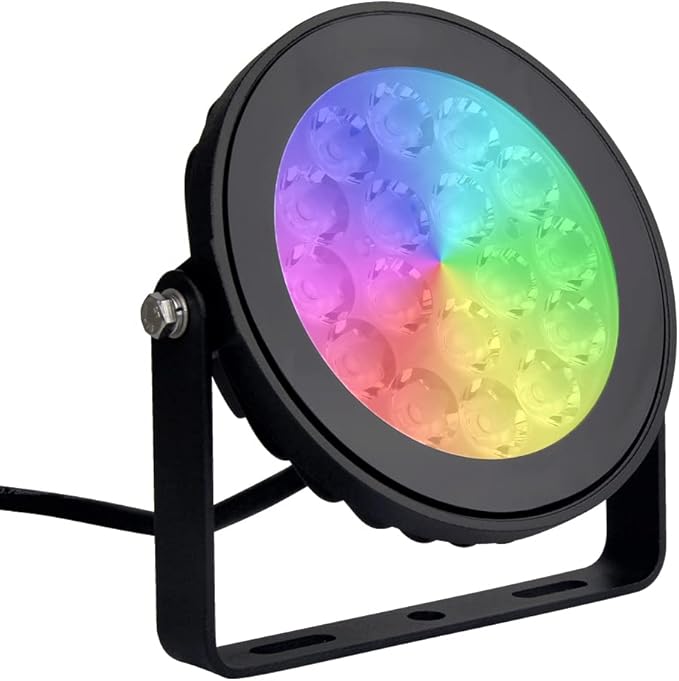 LGIDTECH FUTC02 Miboxer 9W RGB+CCT Outdoor LED Garden Spotlight AC 110V 16 Million Colors Changing,Color Temperature Adjustable.Smartphone APP Can't Control Directly