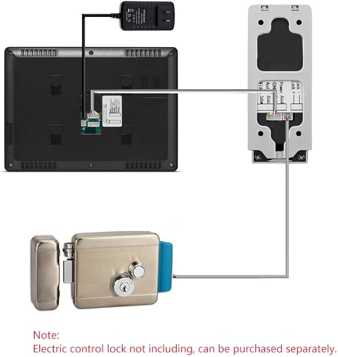 Video Intercom System, 7 Inches Monitor Wired Video Door Phone Doorbell Kits, Indoor Outdoor IR Camera Support Unlock, Monitoring, Dual-Way Intercom for Villa House Office Apartment